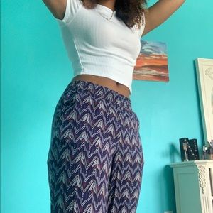 Multicolored Flowy Pants